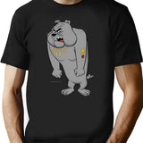 Angry Bulldog T-Shirt - Retro Graphic Tee for Men & Women - Black