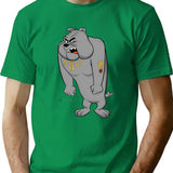 Angry Bulldog T-Shirt - Retro Graphic Tee for Men & Women - Green