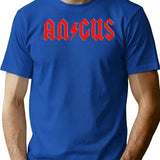 Angus Rock Roll T-Shirt - Retro Graphic Tee for Men & Women - Blue