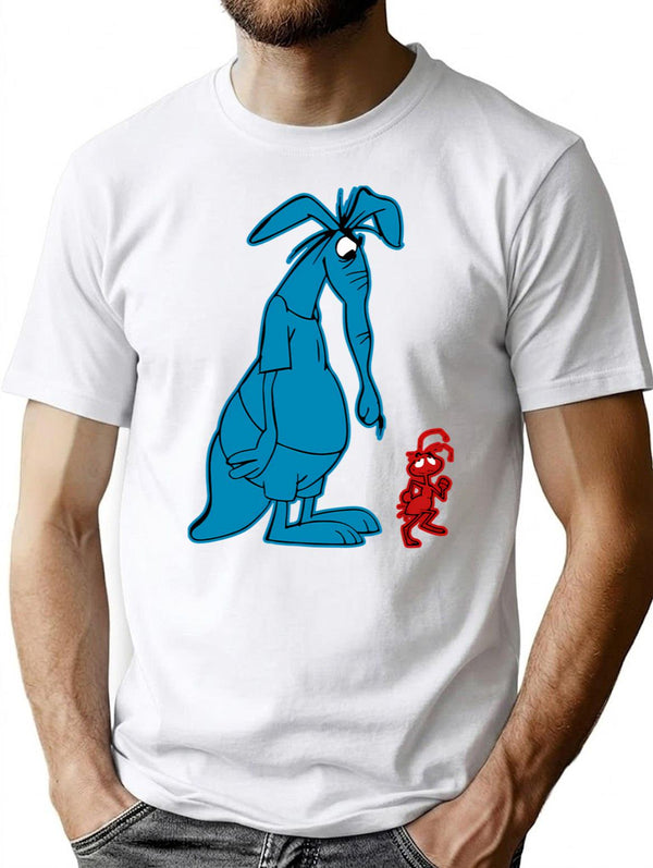 Ant And Aardvark Classic T-Shirt - Retro Graphic Tee for Men & Women - White