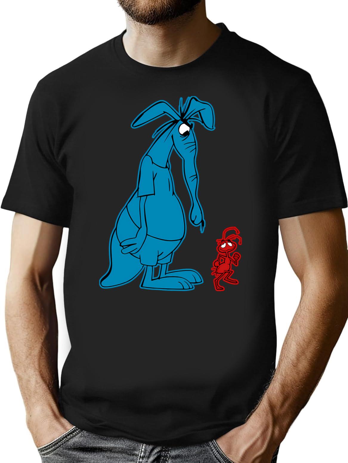 Ant And Aardvark (1) T-Shirt - Retro Graphic Tee for Men & Women - Black