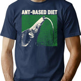 Ant-based Diet Anteater T-Shirt - Retro Graphic Tee for Men & Women - Navy