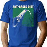 Ant-based Diet Anteater T-Shirt - Retro Graphic Tee for Men & Women - Blue