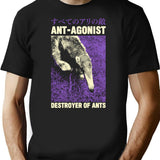 Antagonist Anteater Japanese T-Shirt - Retro Graphic Tee for Men & Women - Black
