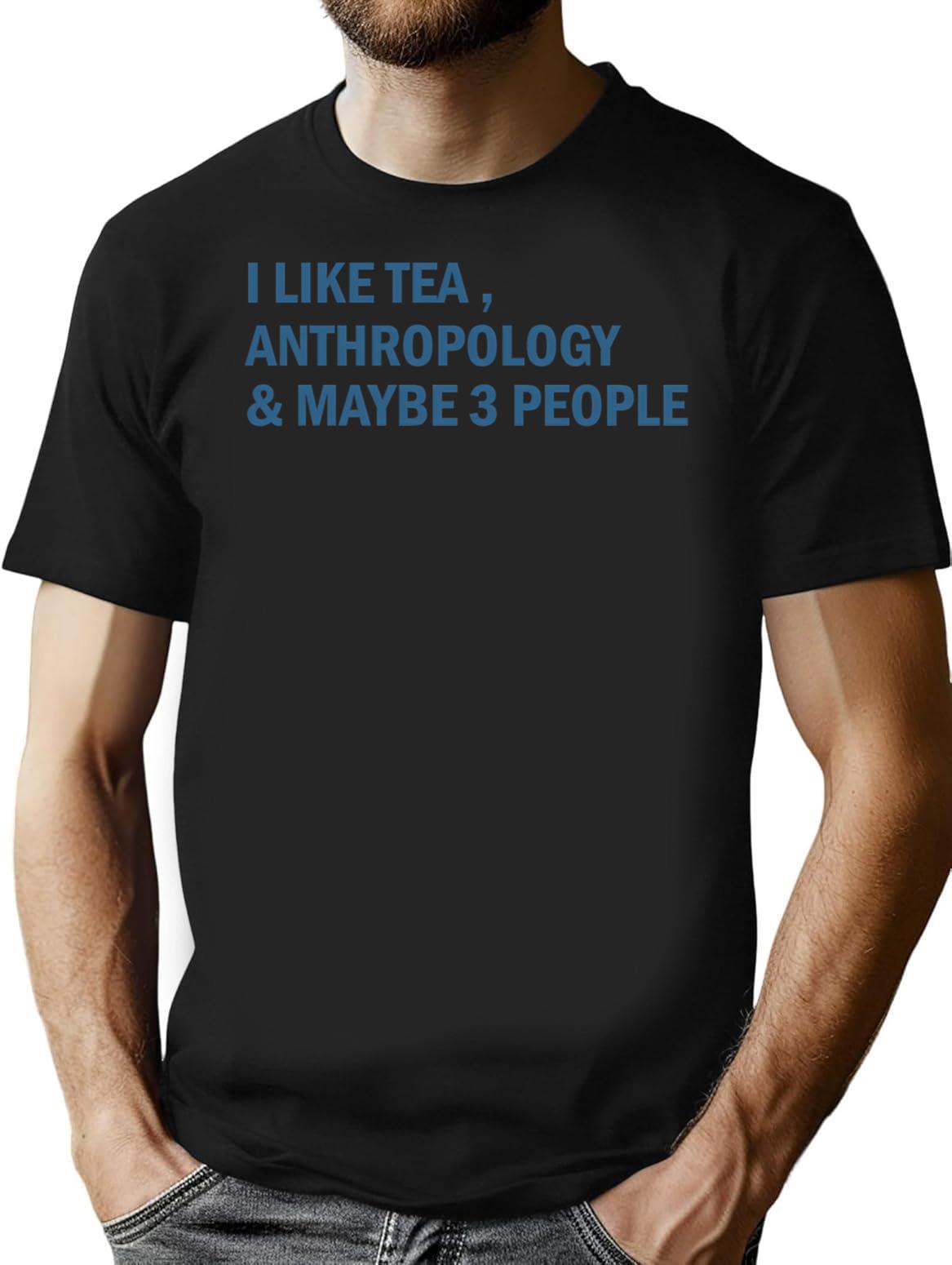 Anthropolgy T-Shirt - Retro Graphic Tee for Men & Women - Black