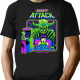 Anxiety Attack T-Shirt - Retro Graphic Tee for Men & Women - Black