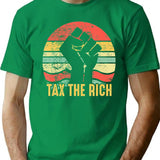 Aoc Tax The Rich Retro Vintage Anti T-Shirt - Green