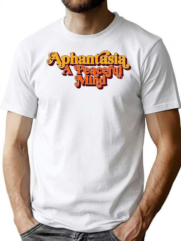 Aphantasia - A Peaceful Mind Retro Vintage Aphantasia T-Shirt - White