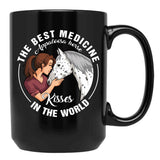Appaloosa Horse Kisses Best Medicine In The World Black Coffee Mug, Gift Coffee Mug - Black