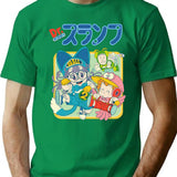 Arale Dr.slump T-Shirt - Retro Graphic Tee for Men & Women - Green
