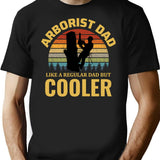 Arborist Dad Tree Climber Climbing Vintage Retro T-Shirt - Black