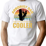 Arborist Dad Tree Climber Climbing Vintage Retro T-Shirt - White
