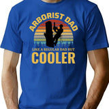 Arborist Dad Tree Climber Climbing Vintage Retro T-Shirt - Blue