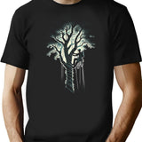 Arborist Tree Climber Vintage Trimmer Art T-Shirt - Black