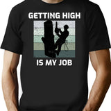 Arborist Tree Surgeon Climber Climbing Chainsaw Arboriculture Vintage Retro T-Shirt - Black