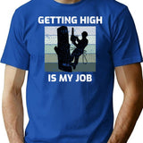 Arborist Tree Surgeon Climber Climbing Chainsaw Arboriculture Vintage Retro T-Shirt - Blue