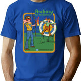 Archery For Beginners T-Shirt - Retro Graphic Tee for Men & Women - Blue
