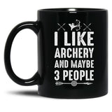 Archery Gift Black Coffee Mug, Gift Coffee Mug