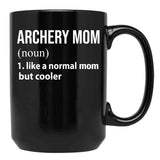 Archery Mom Like A Normal Mom But Cooler Black Coffee Mug, Gift Coffee Mug - Black