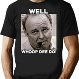 Archie Bunker Funny 70s Tv Quote Whoop Dee Do Fan Vintage Men Gift Tee - Black