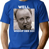 Archie Bunker Funny 70s Tv Quote Whoop Dee Do Fan Vintage Men Gift Tee - Blue