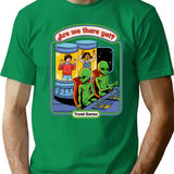 Are We There Yet T-Shirt - Retro Graphic Tee for Men & Women - Green
