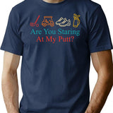 Are You Staring At My Putt Funny Sarcasm T-Shirt - Navy