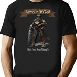 Armour Of God T-Shirt - Retro Graphic Tee for Men & Women - Black
