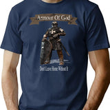 Armour Of God T-Shirt - Retro Graphic Tee for Men & Women - Navy
