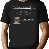 Art Picture Funny Gifts Vintage T-Shirt - Retro Graphic Casual Tee - Black