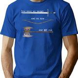Art Picture Funny Gifts Vintage T-Shirt - Retro Graphic Casual Tee - Blue