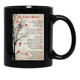 As I Sit In Heaven Poem Poster Black Coffee Mug - Black