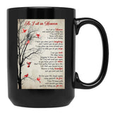 As I Sit In Heaven Poem Poster Black Coffee Mug - Black