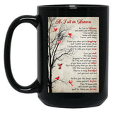 As I Sit In Heaven Poem Poster Black Coffee Mug
