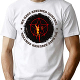 Assumed Control Starman T-Shirt - Retro Graphic Tee for Men & Women - White