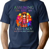 Assuming I'm Just An Old Lady Was Your First Mistake Hippie T-Shirt - Navy