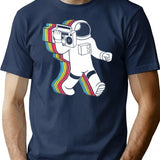 Astronaut Funk Retro Funny T-Shirt - Sarcastic Humor Graphic Tee - Navy