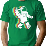 Astronaut Funk Retro Funny T-Shirt - Sarcastic Humor Graphic Tee - Green