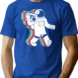 Astronaut Funk Retro Funny T-Shirt - Sarcastic Humor Graphic Tee - Blue