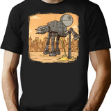 At-at Pipi Rough T-Shirt - Retro Graphic Tee for Men & Women - Black