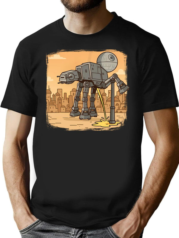 At-at Pipi Rough T-Shirt - Retro Graphic Tee for Men & Women - Black