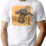 At-at Pipi Rough T-Shirt - Retro Graphic Tee for Men & Women - White