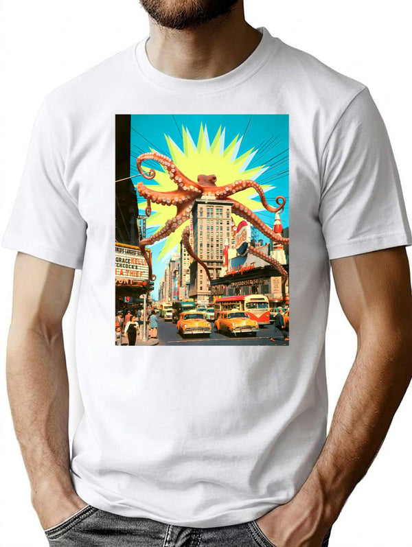 Attack Of The Octopus (in Nyc) T-Shirt - White