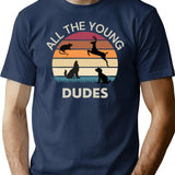Atyd Vintage T-Shirt - Retro Graphic Casual Tee - Navy