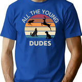 Atyd Vintage T-Shirt - Retro Graphic Casual Tee - Blue