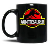 Auntiesaurus Rex - Funny Auntie Shirts Black Coffee Mug, Gift Coffee Mug