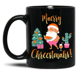 Australian Christmas Black Coffee Mug, Gift Coffee Mug