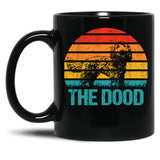Australian Labradoodle Vintage Retro Black Coffee Mug, Gift Coffee Mug