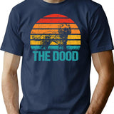 Australian Labradoodle Vintage Retro T-Shirt - Retro Graphic Casual Tee - Navy