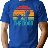 Australian Labradoodle Vintage Retro T-Shirt - Retro Graphic Casual Tee - Blue